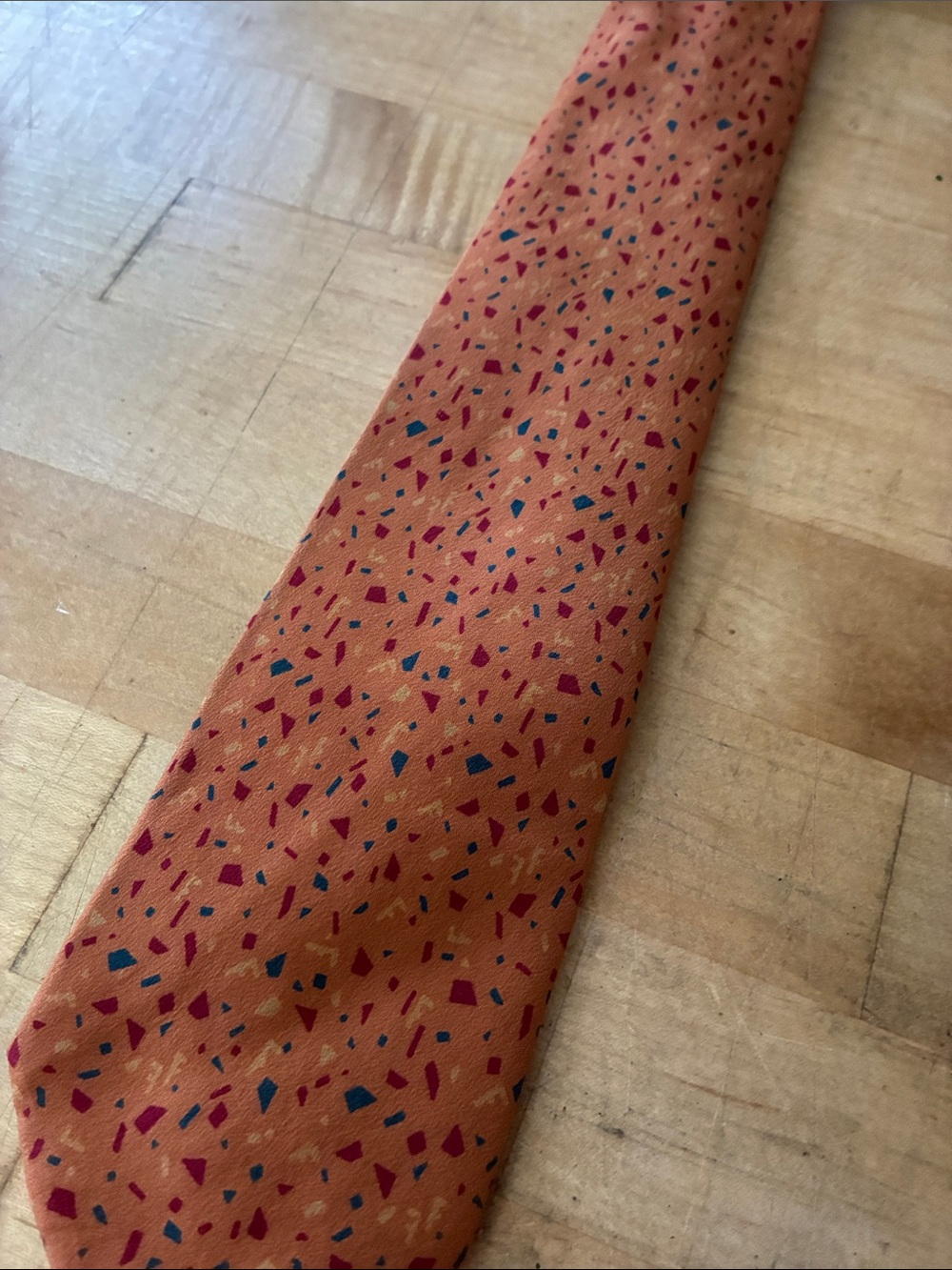 Vintage Fendi Terrazzo 100% Silk Tie Scarf!